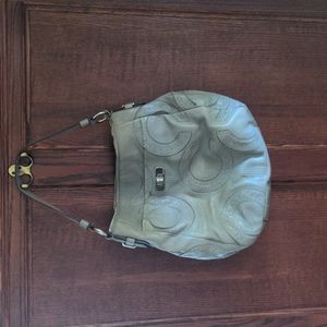 Coach Grey Leather Handbag